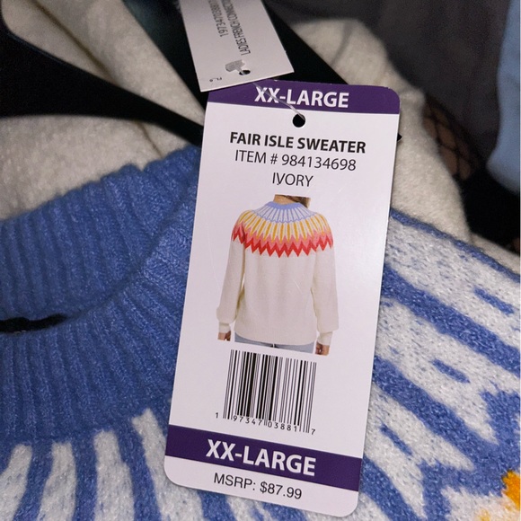 NWT French Connection Essentials Fair Isle Sweater - Picture 5 of 7